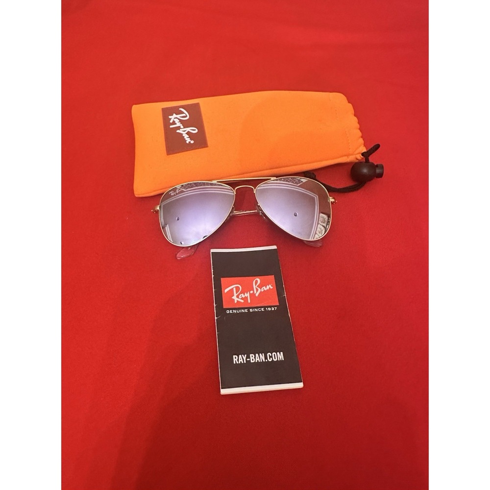 Ray Bans Youth Size Metal Frame Mirror Lens Aviator Style
